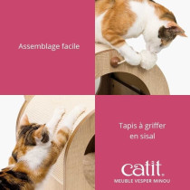 Meuble a griffer pour chat - CATIT - Vesper Minou - Tapis a griffer en