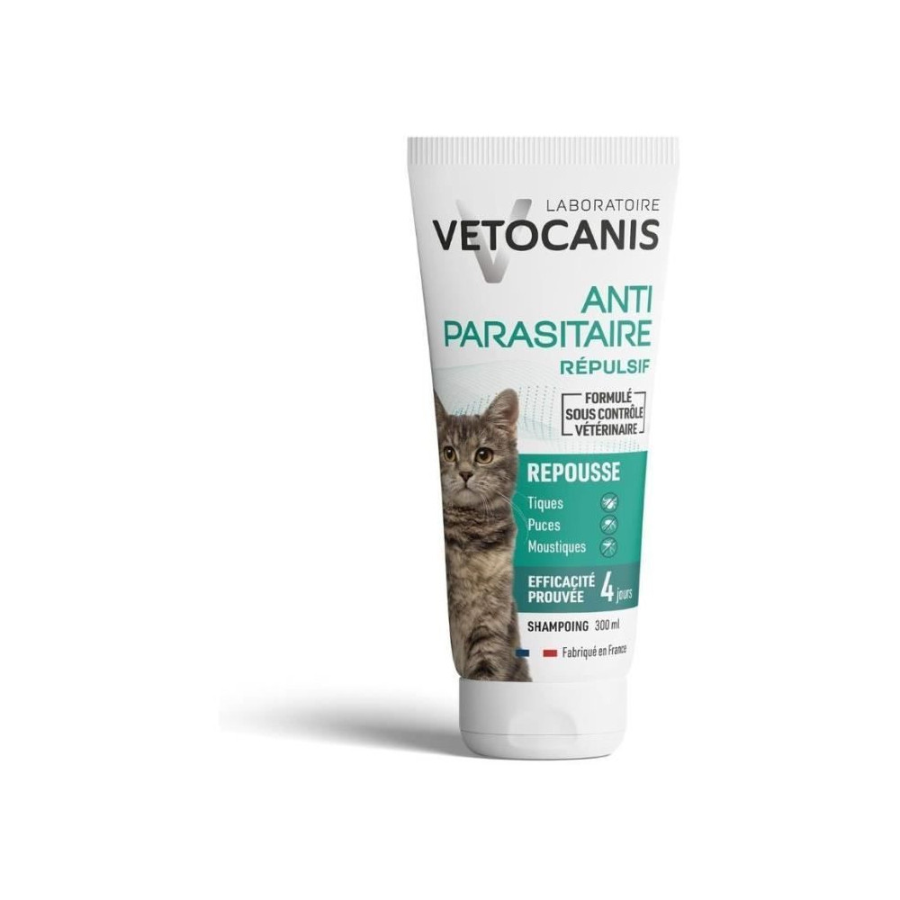 Shampoing anti-puces - VETOCANIS - Répulsif Chat 300ml Shampoing anti-puces - VETOCANIS - Répulsif Chat 300ml