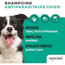 Shampoing - VETOCANIS - Antiparasitaire Répulsif Chien 300ml