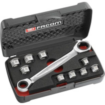 Coffret de Clés Polygonales a Cliquets 11 en 1 FACOM - 464.J1APB (Liv