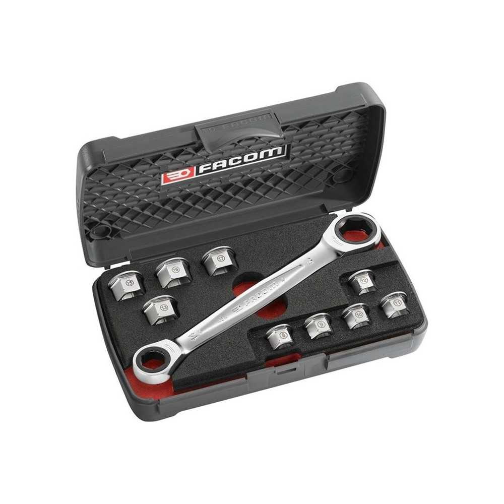 Coffret de Clés Polygonales a Cliquets 11 en 1 FACOM - 464.J1APB (Liv