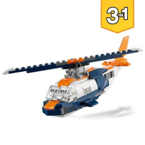 LEGO Creator 31126 L'Avion Supersonique, Jouet 3 en 1 Hélicoptere Bat
