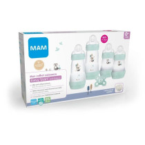 Coffret Naissance MAM Nature - Aqua - 4 Biberons + 1 Sucette + 1 Boite