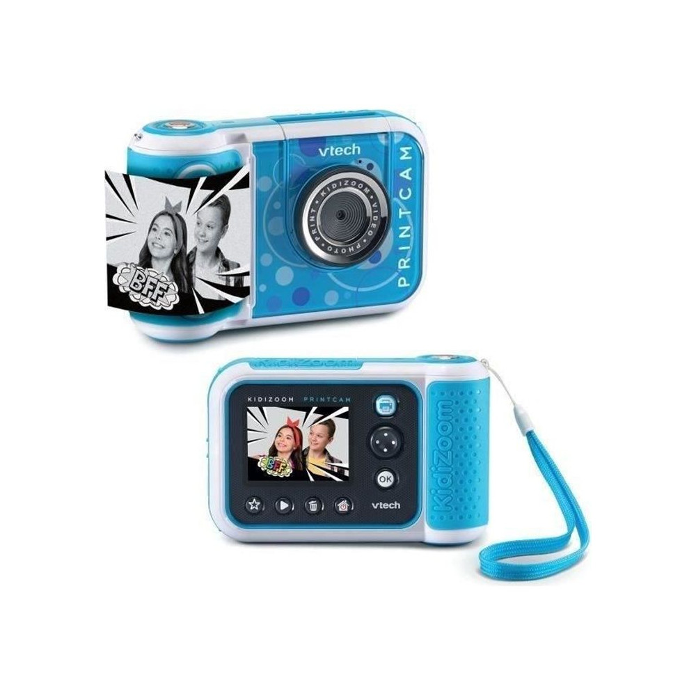 VTech KidiZoom Print Cam Bleu, Appareil photo enfant a impression inst