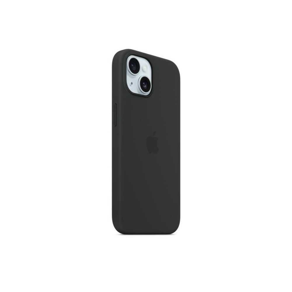 APPLE - iPhone 15 - Coque en silicone avec MagSafe - Noir APPLE - iPhone 15 - Coque en silicone avec MagSafe - Noir