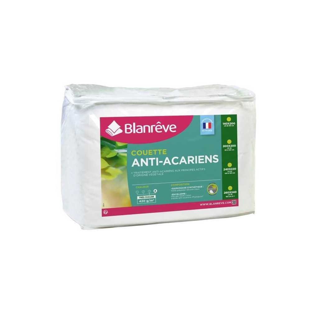 BLANREVE Couette tres chaude Percale - Anti-acariens - 420g/m² - 240x BLANREVE Couette tres chaude Percale - Anti-acariens - 420g/m² - 240x