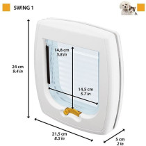 Chatiere - FERPLAST - Swing 1 - 21,5 x 5 x 24 cm - Gris