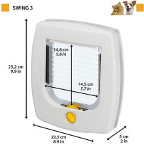 Chatiere - FERPLAST - Swing 3 - 21,5 x 5 x 24 cm - Gris