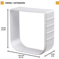 Tunnel d'extension - FERPLAST - Pour chatieres Swing 1 - Gris