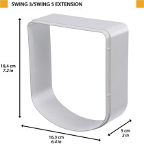 Tunnel d'extension - FERPLAST - Pour chatieres Swing 3/5 - Gris