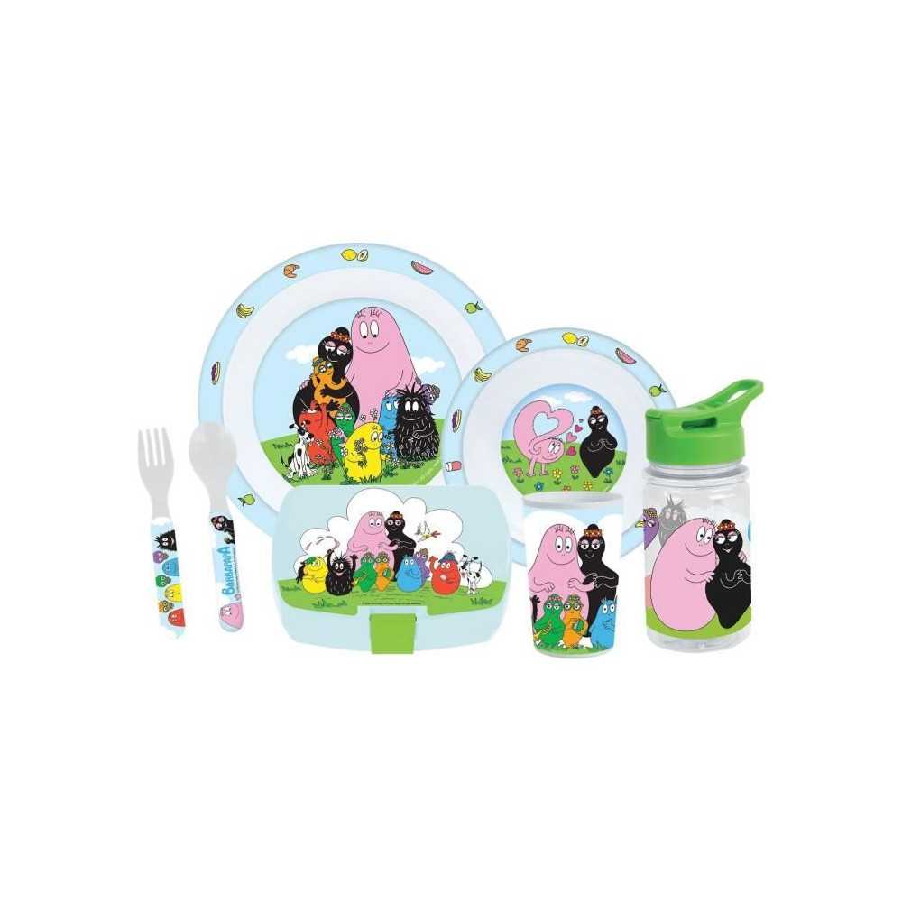 Lot vaisselle - FUN HOUSE - BARBAPAPA - Verre, assiette Ø22 cm et Ø1 Lot vaisselle - FUN HOUSE - BARBAPAPA - Verre, assiette Ø22 cm et Ø1