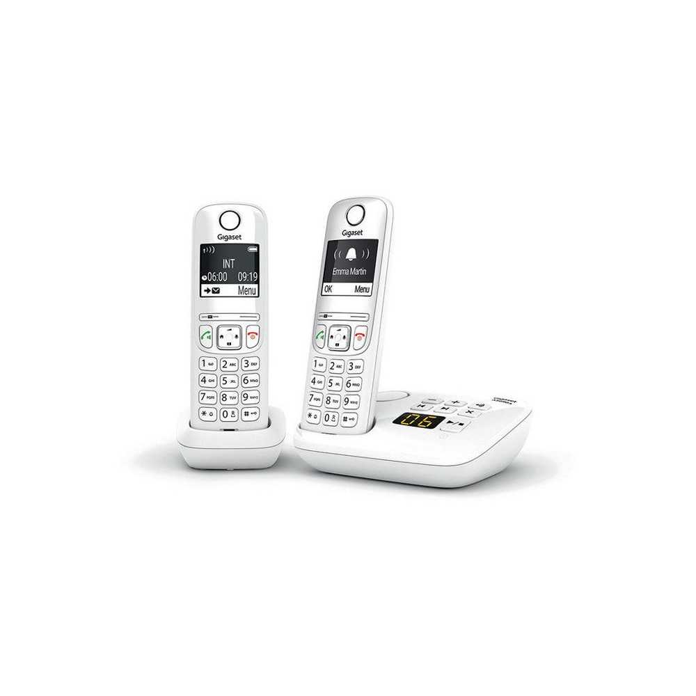 Téléphone Fixe AS690 A Duo Blanc - GIGASET - Sans fil - Répondeur 2 Téléphone Fixe AS690 A Duo Blanc - GIGASET - Sans fil - Répondeur 2