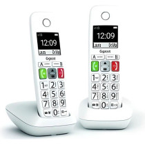 Téléphone Fixe sans Fil - GIGASET - E290 Duo Blanc - Grand écran -
