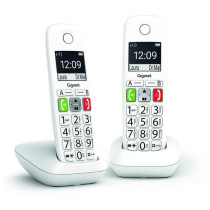 Téléphone Fixe sans Fil - GIGASET - E290 Duo Blanc - Grand écran -