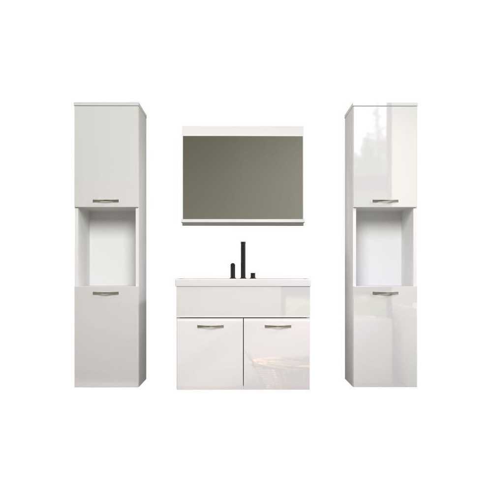 HAVEN - Salle de bain complete - Blanc - 150 x 160 x 35 cm - 2 colonne HAVEN - Salle de bain complete - Blanc - 150 x 160 x 35 cm - 2 colonne