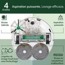 Aspirateur robot laveur - IROBOT - Roomba Plus 505 Combo - 1h45 - 7000