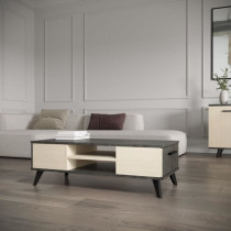 Ensemble salon - Banc TV, Table basse, Buffet bas - KENT - Chene de fi