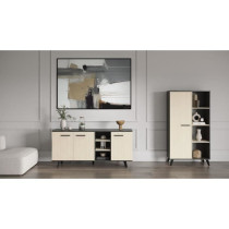 Ensemble salon - Enfilade, buffet haut, table basse - KENT- Chene de f