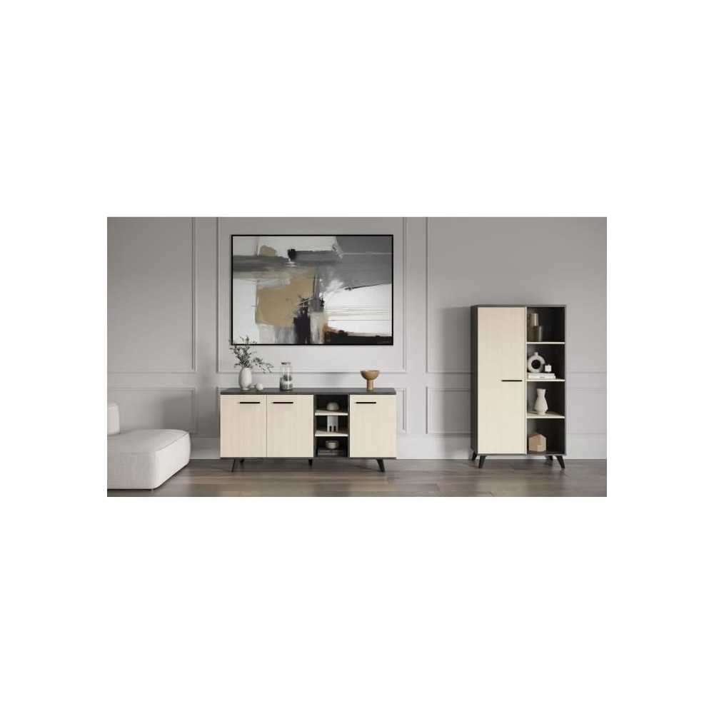 Ensemble salon - Enfilade, buffet haut, table basse - KENT- Chene de f