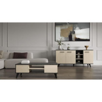 Ensemble salon - Enfilade, buffet haut, table basse - KENT- Chene de f
