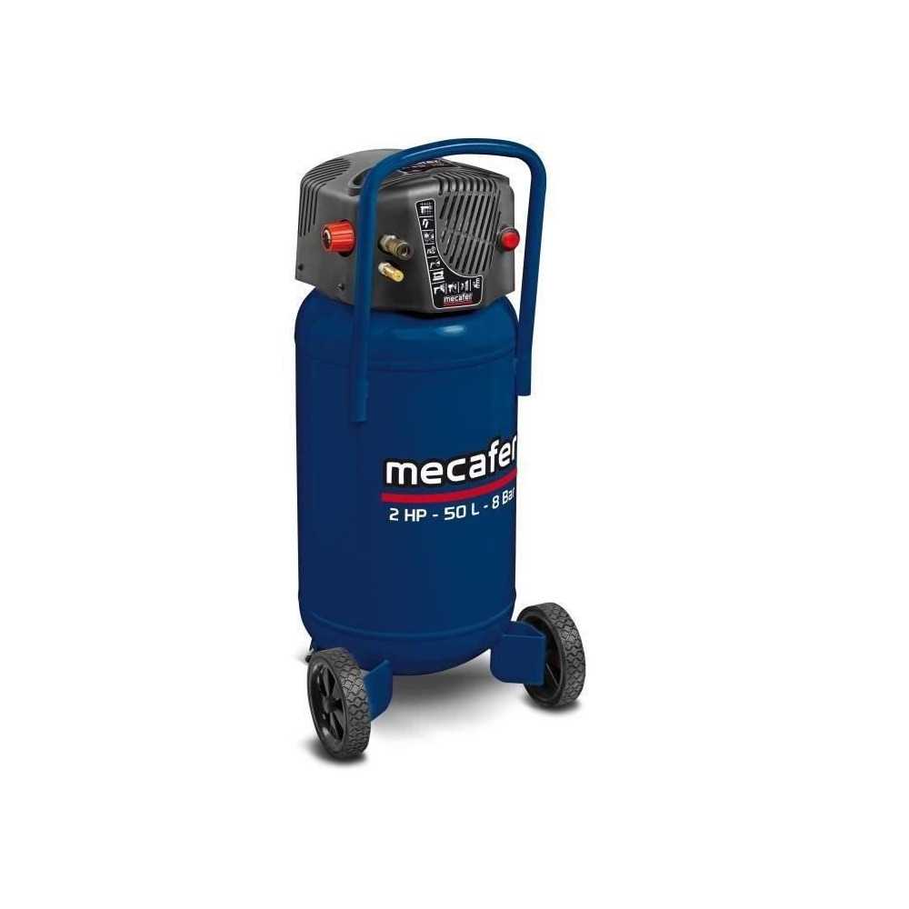 Compresseur vertical - MECAFER - 425790 - 50 L - Bleu coaxial - Sans h Compresseur vertical - MECAFER - 425790 - 50 L - Bleu coaxial - Sans h
