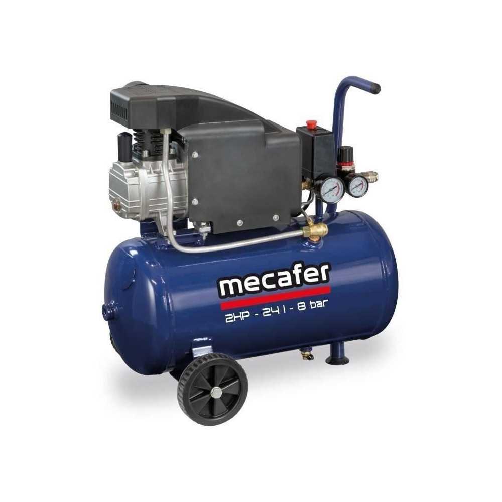 Compresseur - MECAFER - 425793 - Bleu - 24 L - 2HP - 8 bar Compresseur - MECAFER - 425793 - Bleu - 24 L - 2HP - 8 bar