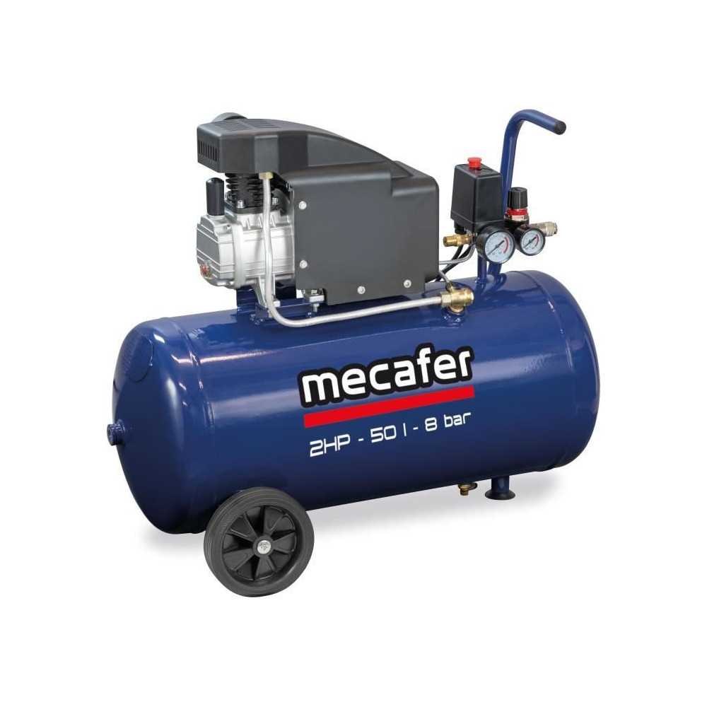 Compresseur - MECAFER - 425794 - Bleu - 50 L - 2 HP - 8 Bar Compresseur - MECAFER - 425794 - Bleu - 50 L - 2 HP - 8 Bar