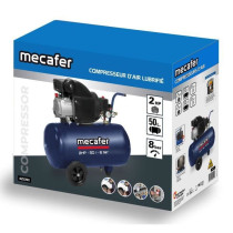 Compresseur - MECAFER - 425794 - Bleu - 50 L - 2 HP - 8 Bar