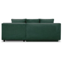 Canapé d'angle droite convertible - 3 places - MIKA - Tissu velours c