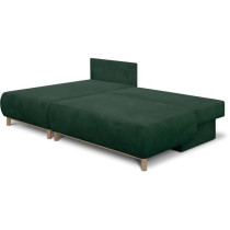 Canapé d'angle gauche convertible - 3 places - MIKA - Tissu velours c