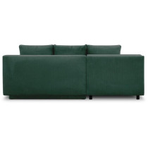Canapé d'angle gauche convertible - 3 places - MIKA - Tissu velours c