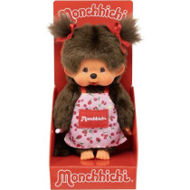 Peluche singe - BANDAI - Monchhichi Tablier a Fleurs - 20 cm