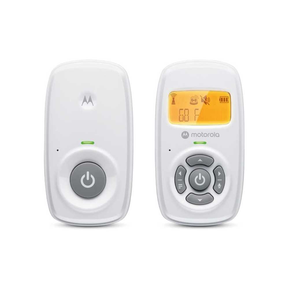 Moniteur bébé audio - MOTOROLA - AM24 - 300 m - Ecran LCD - Blanc Moniteur bébé audio - MOTOROLA - AM24 - 300 m - Ecran LCD - Blanc
