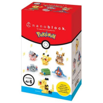Coffret de 6 figurines en briques - BANDAI - NANOBLOCK - Pack Pokémon
