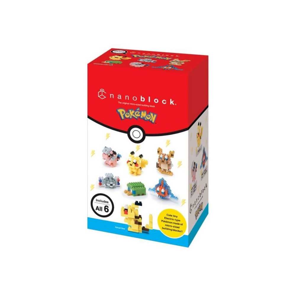 Coffret de 6 figurines en briques - BANDAI - NANOBLOCK - Pack Pokémon