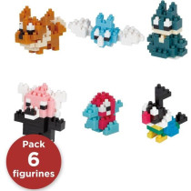 Coffret de 6 figurines en briques - BANDAI - NANOBLOCK - Pack Pokémon