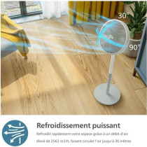Ventilateur sur Pied - PHILIPS - CX2550/00 - 2562 m3/ h - Blanc