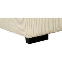 Canapé droit fixe - 4 places - PEDRO - Velours côtelé Beige - 261 x