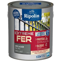 Extreme fer gris acier RAL 7012 brillant - RIPOLIN - 2 L