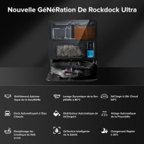 ROBOROCK Saros 10 Black - Aspirateur Robot Laveur - 22,000 Pa - DuoDiv