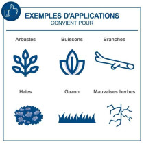 Débroussailleuse +taille-haies +coupe-bordures+élagueuse sans fil BC