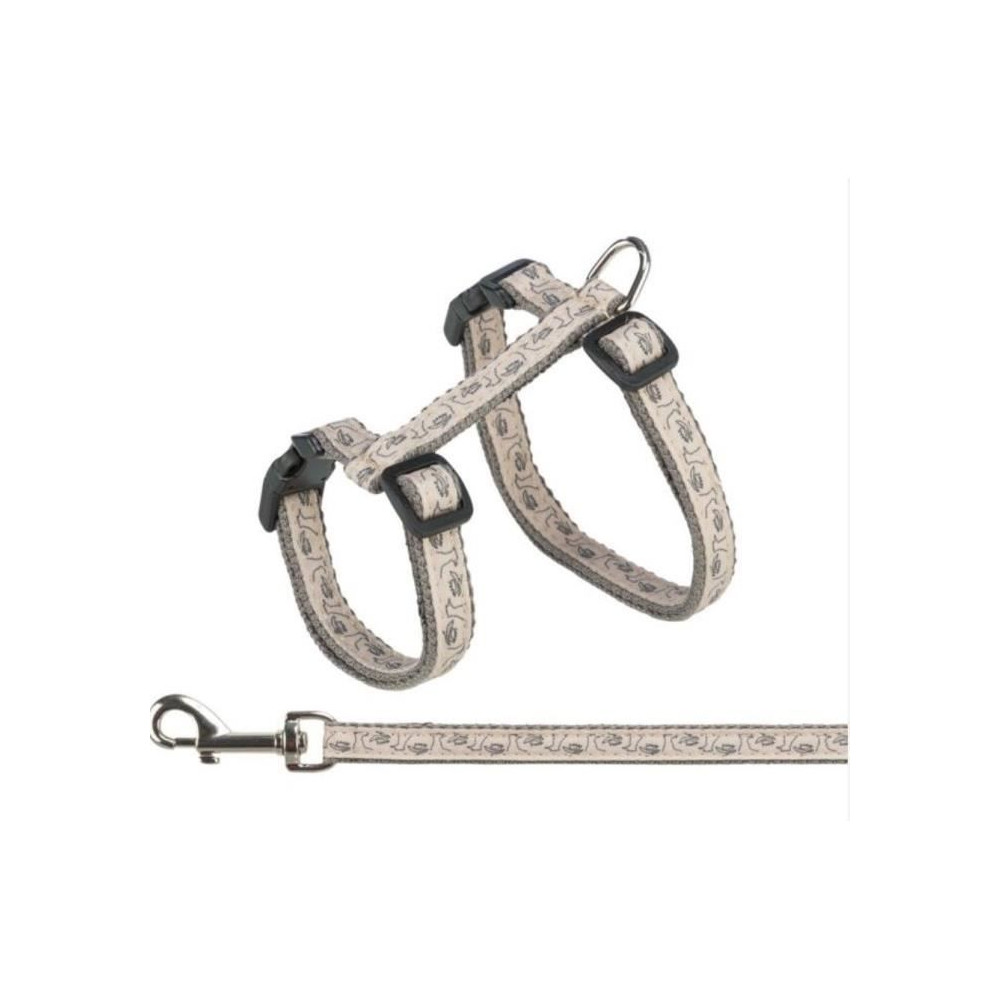 Harnais avec laisse - TRIXIE - 27–45 cm / 13 mm - 1,20 m - Gris / Ro Harnais avec laisse - TRIXIE - 27–45 cm / 13 mm - 1,20 m - Gris / Ro