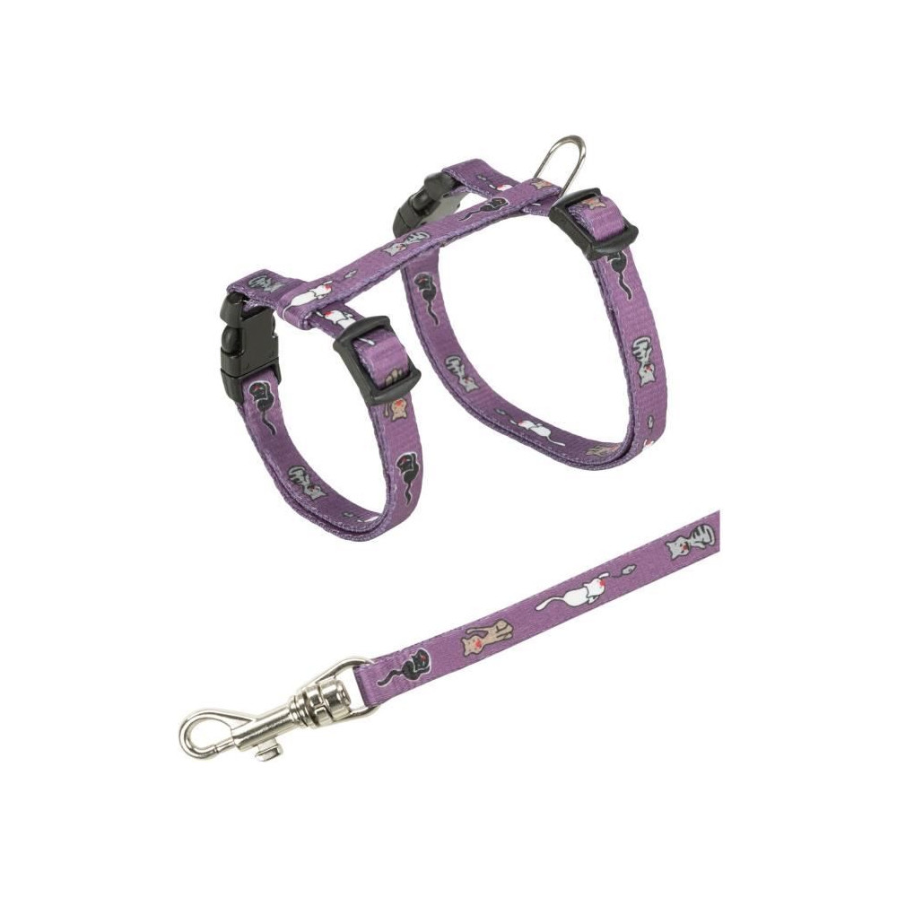 Junior harnais chaton avec laisse - TRIXIE - Motif chat - 21–33 cm / Junior harnais chaton avec laisse - TRIXIE - Motif chat - 21–33 cm /