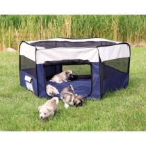 Enclos avec filet/base - TRIXIE - ø 150 × 65 cm - Turquoise / Gris c