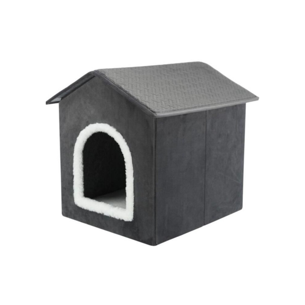 Abri - TRIXIE - Livia - 38 x 41 x 44 cm - Gris foncé / Blanc Abri - TRIXIE - Livia - 38 x 41 x 44 cm - Gris foncé / Blanc