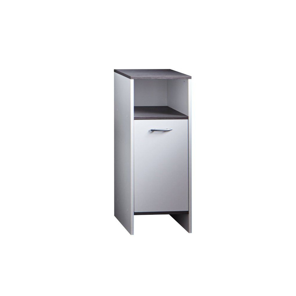 Armoire de toilette Blanc/Argent fumée, 32 x 82 x 99 cm