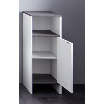 Armoire de toilette Blanc/Argent fumée, 32 x 82 x 99 cm