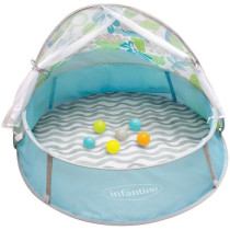 Aire de jeu évolutive a balles 3 en 1 avec canopy anti UV et moustiqu