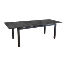 Table de jardin Hivaoa en aluminium/céramique - 180/240 x 90 cm - lam