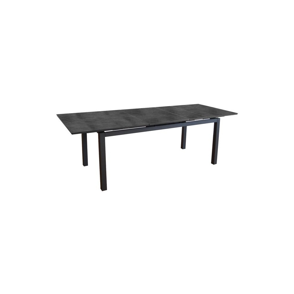 Table de jardin Hivaoa en aluminium/céramique - 180/240 x 90 cm - lam Table de jardin Hivaoa en aluminium/céramique - 180/240 x 90 cm - lam